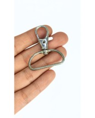 Papağan Yaylı Kanca Anahtarlık Çanta Askısı Klips Nikel 37x43mm - 1 Adet