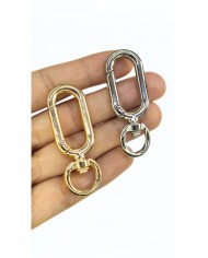 Paris Yaylı Kanca Anahtarlık Çanta Askısı Sarı 19x53mm - 1 Adet