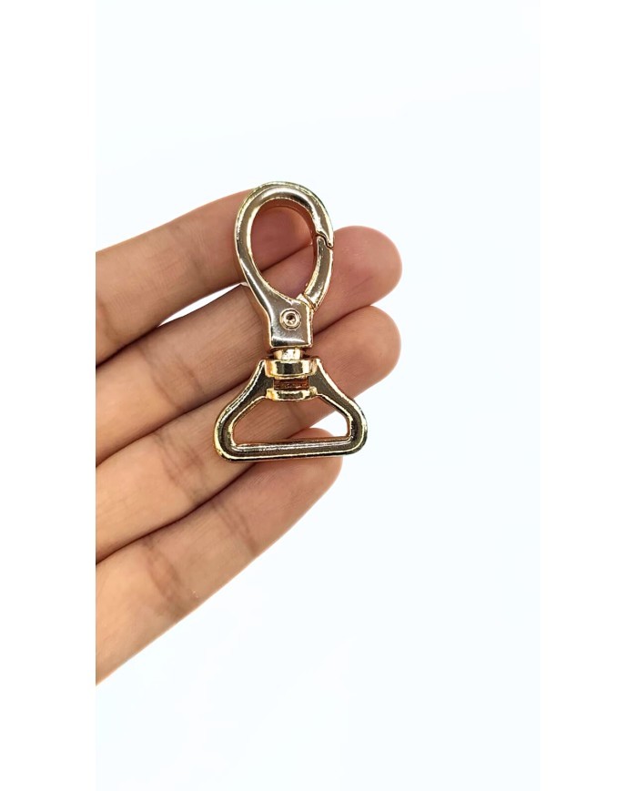 Akrep Yaylı Kanca Anahtarlık Çanta Askısı Sarı 26x47mm - 1 Adet