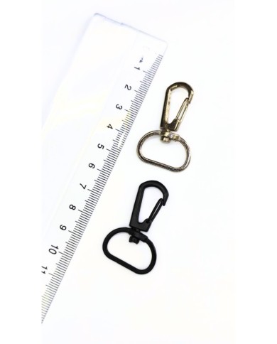 Yaylı Kanca Çanta Askı Aparatı Siyah 25x40mm - 1 Adet