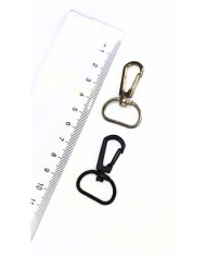 Yaylı Kanca Çanta Askı Aparatı Siyah 25x40mm - 1 Adet