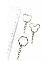 Anahtarlık Çanta Halkası Uzatma Zincirli Elma Nikel 32x29mm - 1 Adet