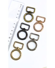 Yaylı Kanca Anahtarlık Çanta Askı Aparatı Halka Antik Yeşil 26x46mm - 1 Adet