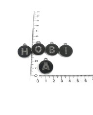 Taşlı Harf - Gümüş - Y - 2 Adet