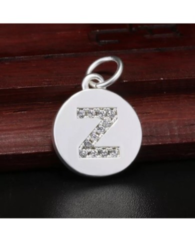 Taşlı Harf - Gümüş - Z - 2 Adet