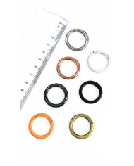 Yaylı Kanca Anahtarlık Çanta Askı Aparatı Yuvarlak Antrasit 19x19mm - 1 Adet