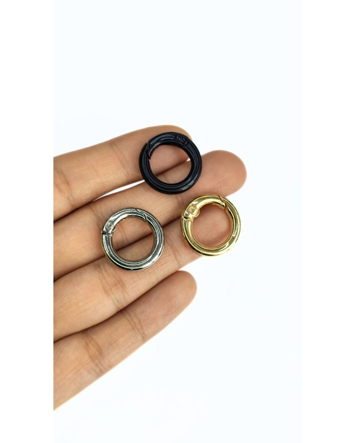 Yaylı Kanca Anahtarlık Çanta Askı Aparatı Yuvarlak Nikel 12x12mm - 1 Adet