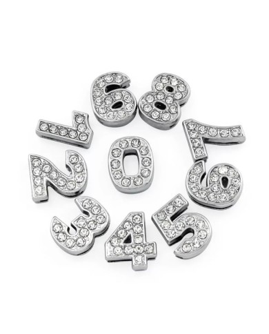 Taşlı Rakam - Kulpsuz  Gümüş - 0 - 2 Adet