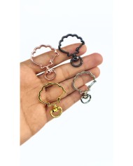 Yaylı Kanca Anahtarlık Çanta Askı Aparatı İstiridye Nikel 30x38mm - 1 Adet