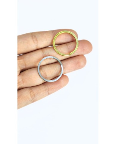 Yuvarlak Anahtarlık Çanta Halkası Çift Tur Sarı 21mm - 20 Adet