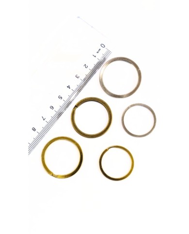 Yuvarlak Anahtarlık Çanta Halkası Çift Tur Sarı 26mm - 30 Adet