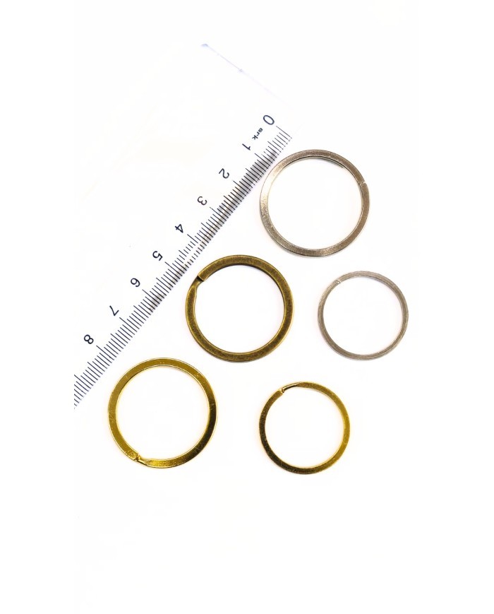 Yuvarlak Anahtarlık Çanta Halkası Çift Tur Nikel 26mm - 50 Adet