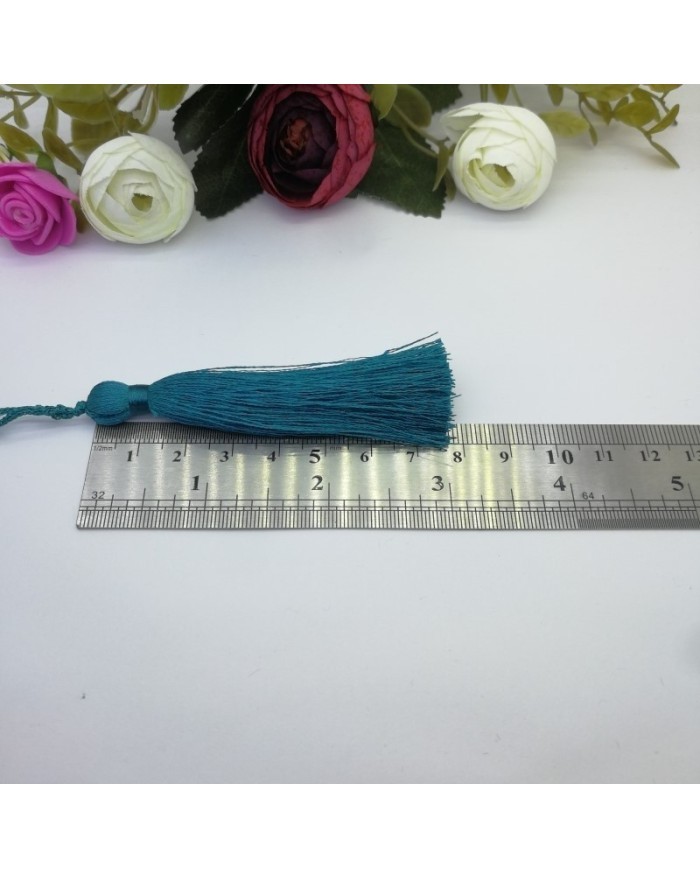 50 Adet - 7-8 cm İpek Püskül - turkuaz