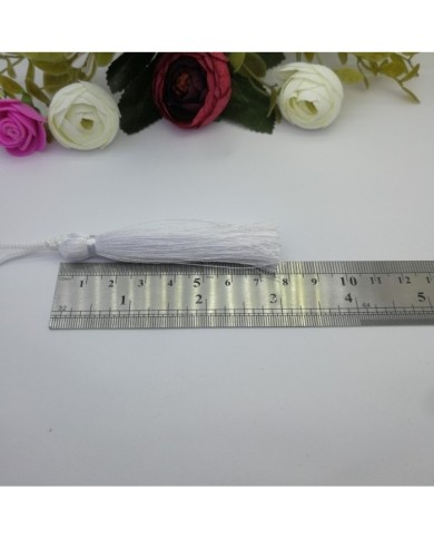 50 Adet - 7-8 cm İpek Püskül - bebe mavisi