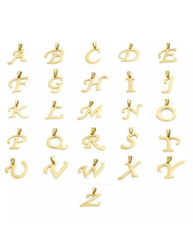 5 ADET - MİNİ HARFLER - METAL KAPLAMA KULPLU GOLD - Ğ