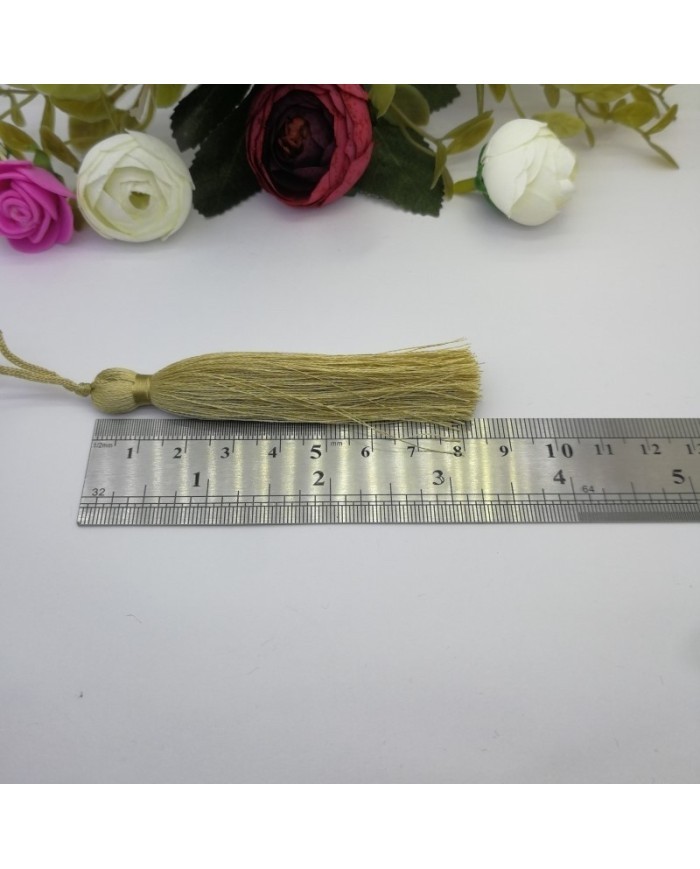 50 Adet - 7-8 cm İpek Püskül - Fıstık Yeşili