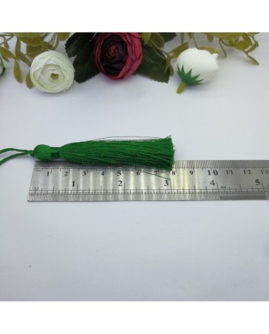 50 Adet - 7-8 cm İpek Püskül - yeşil