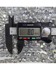 8mm İpe Dizili Kristal Boncuk Mat Bordo - 10 Dizi