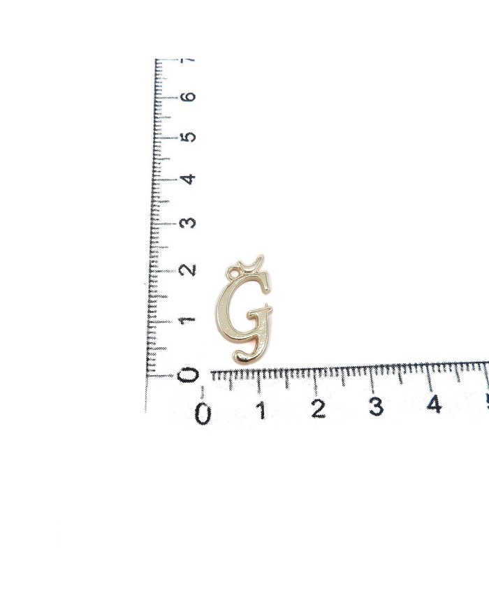 5 ADET - MİNİ HARFLER - METAL KAPLAMA KULPLU GOLD - Ğ