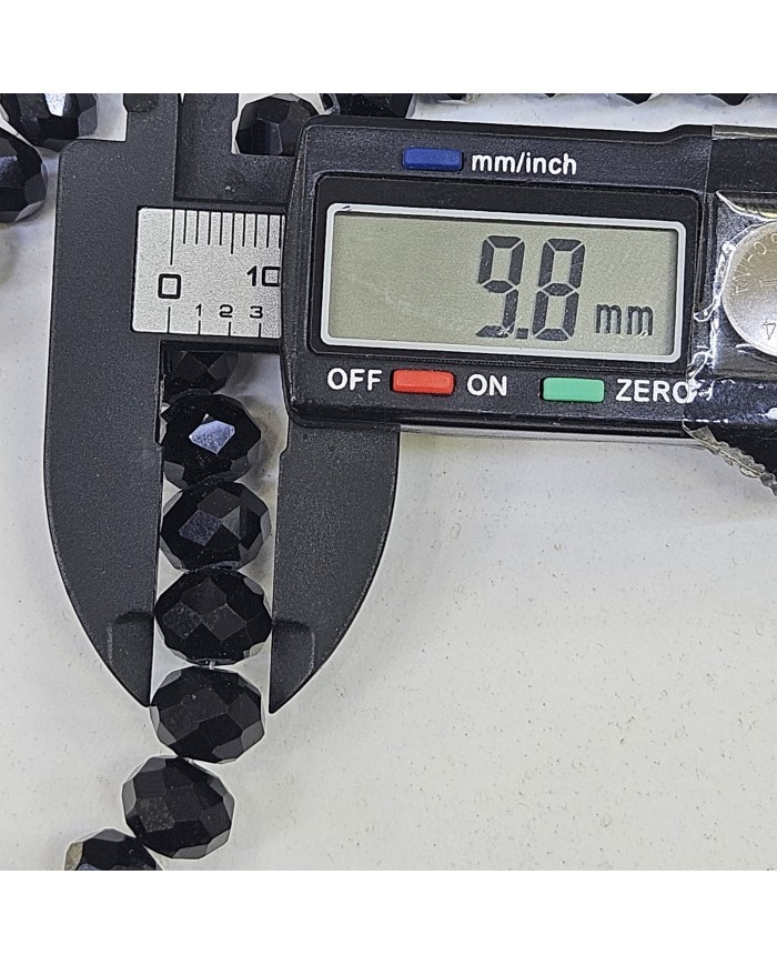 10mm İpe Dizili Kristal Boncuk Mat Kırık Beyaz - 10 Dizi