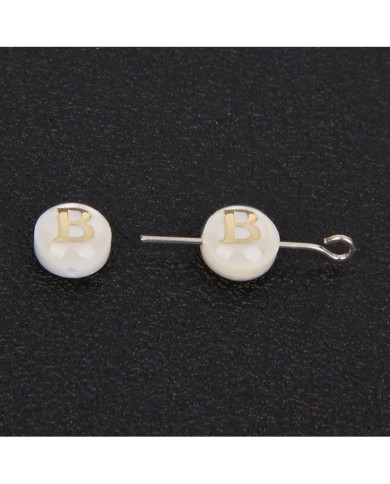 Sedef Varaklı Harf - B - 1 adet - 8mm