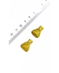 Zamak Tesbih Başlığı Sarı - 15x19mm