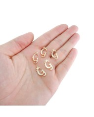 5 ADET - MİNİ HARFLER - METAL KAPLAMA KULPLU GOLD - Ğ