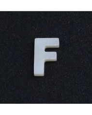 Doğal sedef taş Kolye Küpe Ucu - F HARF