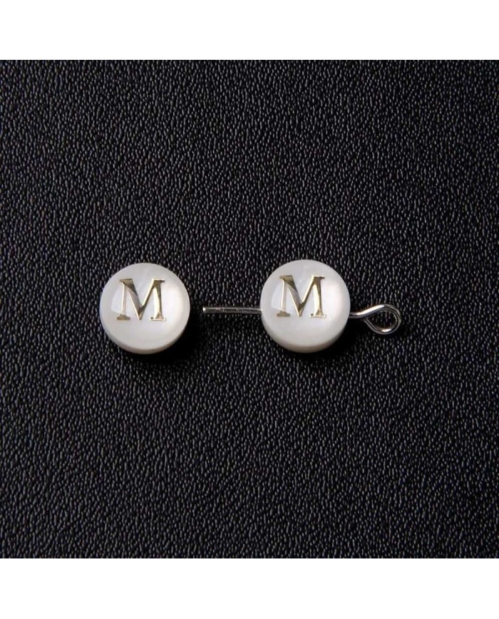 Sedef Varaklı Harf - M - 1 adet - 8mm