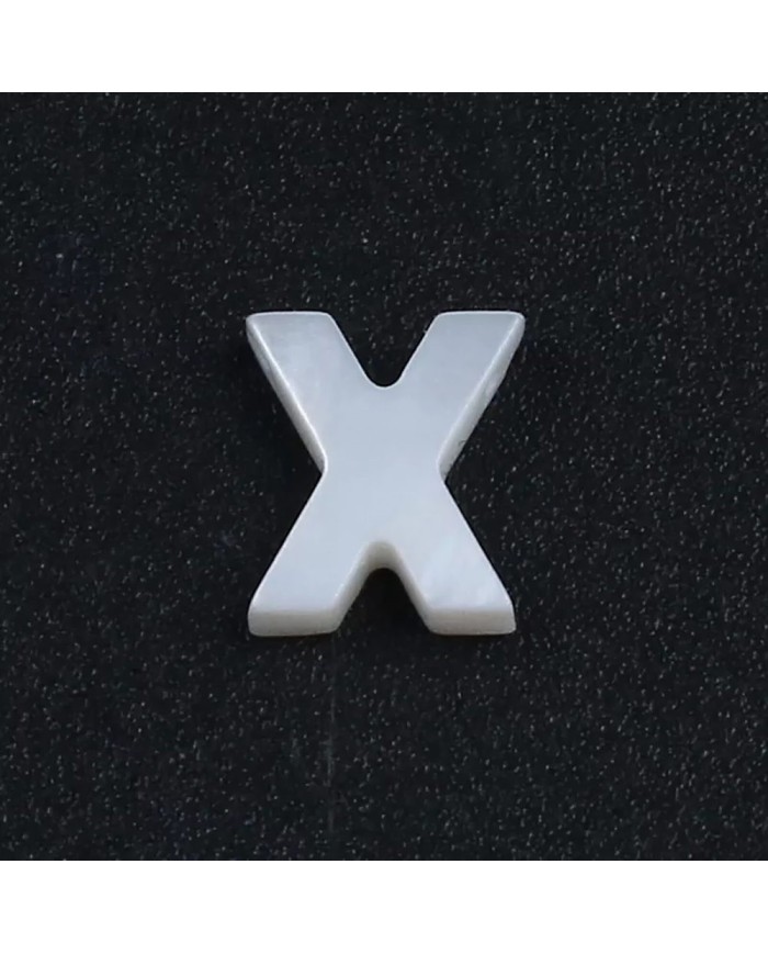 Doğal sedef taş Kolye Küpe Ucu - X HARF