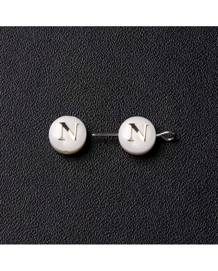 Sedef Varaklı Harf - N - 1 adet - 8mm