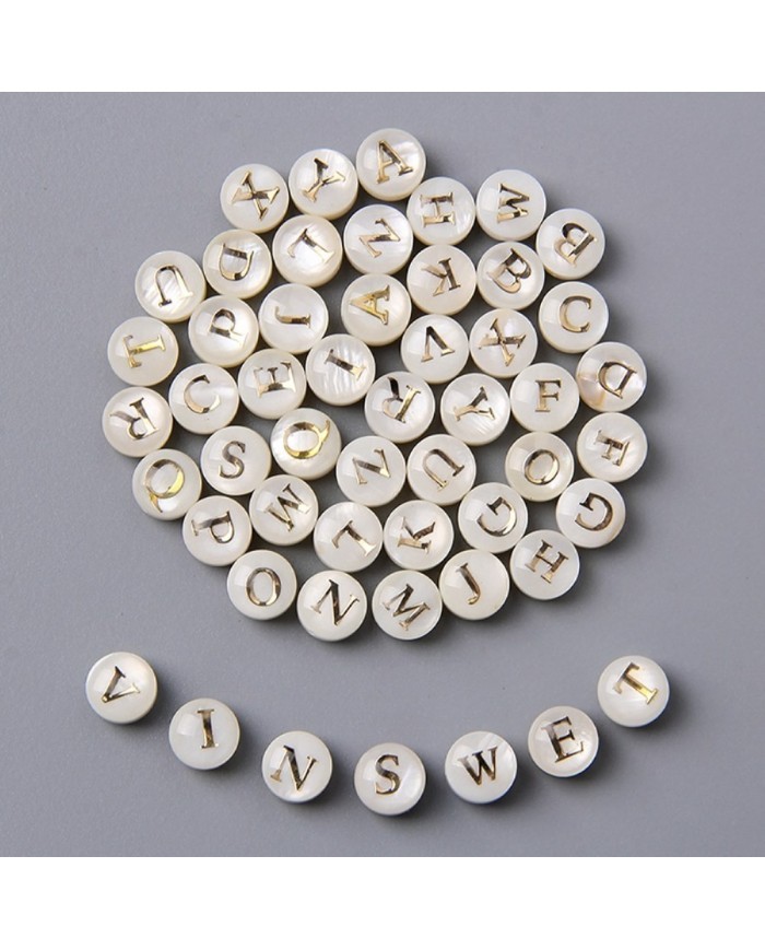 Sedef Varaklı Harf - N - 1 adet - 8mm