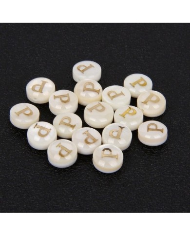 Sedef Varaklı Harf - P - 1 adet - 8mm