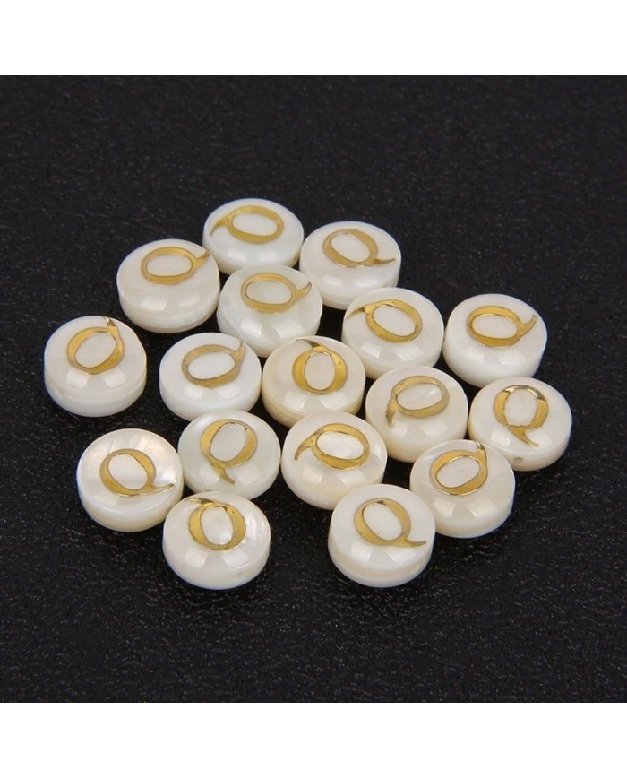 Sedef Varaklı Harf - Q - 1 adet - 8mm