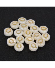 Sedef Varaklı Harf - Q - 1 adet - 8mm