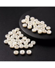 Sedef Varaklı Harf - R - 1 adet - 8mm