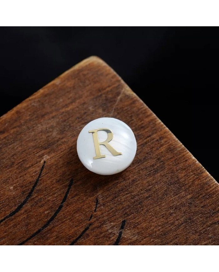 Sedef Varaklı Harf - R - 1 adet - 8mm