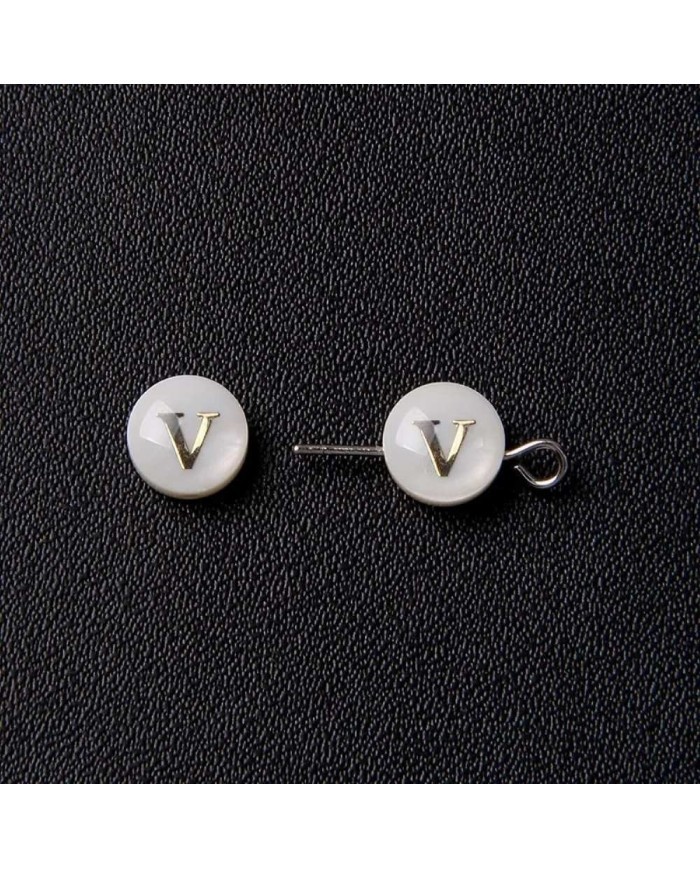 Sedef Varaklı Harf - V - 1 adet - 8mm