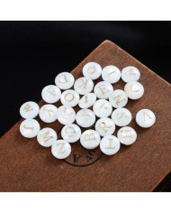 Sedef Varaklı Harf - V - 1 adet - 8mm