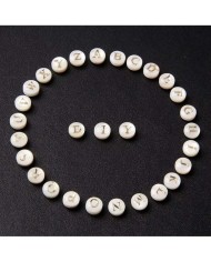 Sedef Varaklı Harf - V - 1 adet - 8mm