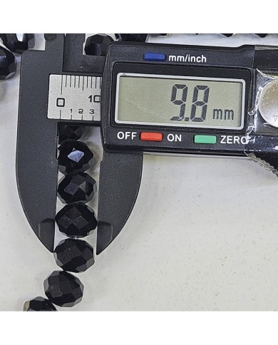 10mm İpe Dizili Kristal Boncuk Mat Beyaz - 10 Dizi