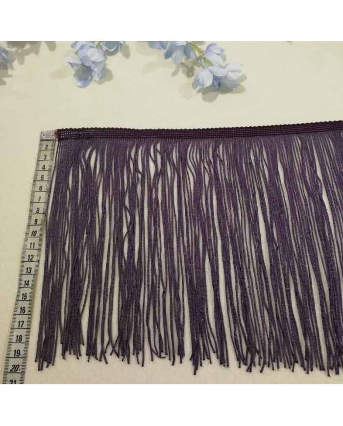 10 Metre - İp Saçak Mor 20 CM