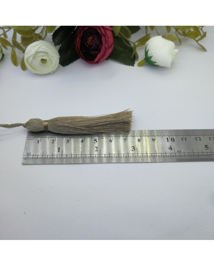 50 Adet - 7-8 cm İpek Püskül - Sütlü Kahve