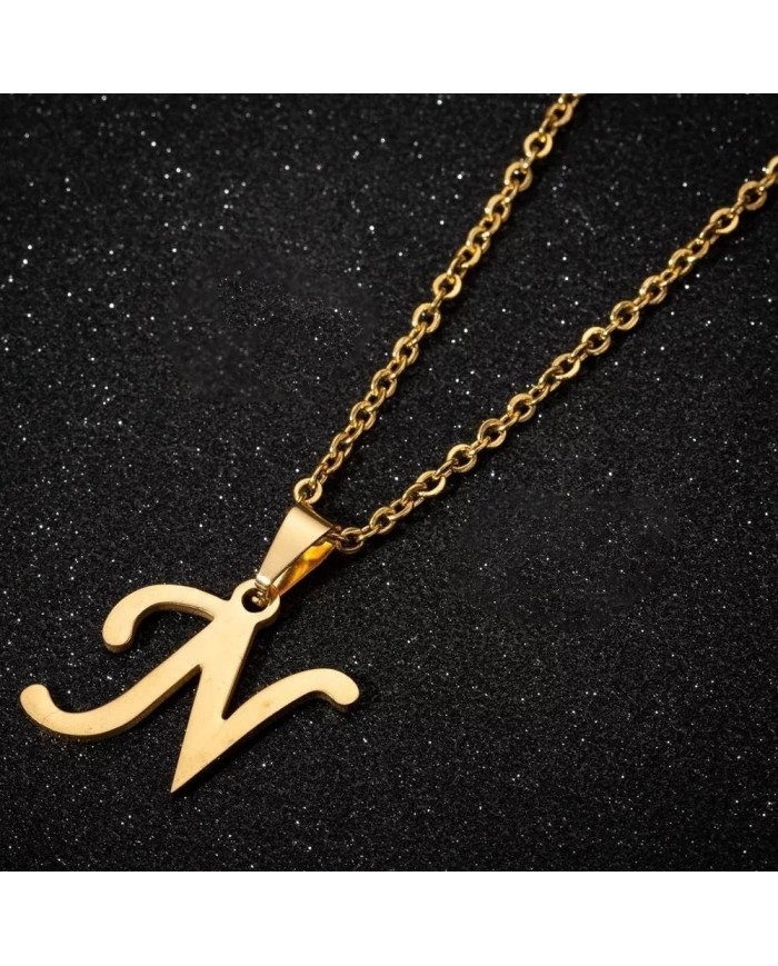 5 ADET - MİNİ HARFLER - METAL KAPLAMA KULPLU GOLD - N