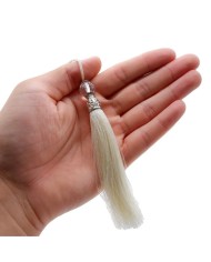10 ADET - BONCUKLU PÜSKÜL BEYAZ - 10 CM - A