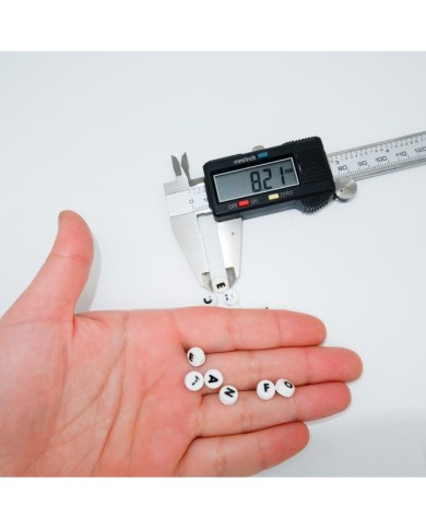 "L" 8 mm Adet Sedef Harf Boncuk