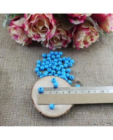 PLASTİK İNCİ BONCUK - TURKUAZ 8 MM - 1 Kg