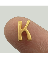 "K" Mini Harfler Lak Kaplama Gold - 3 Adet