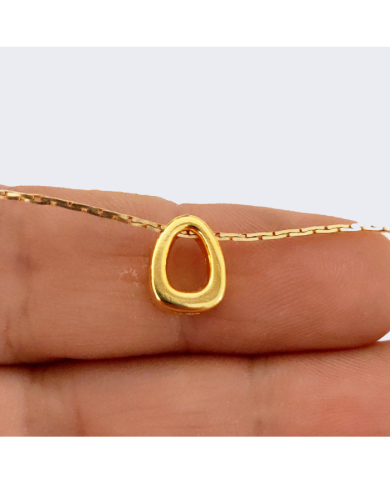 "O" Mini Harfler Lak Kaplama Gold - 3 Adet