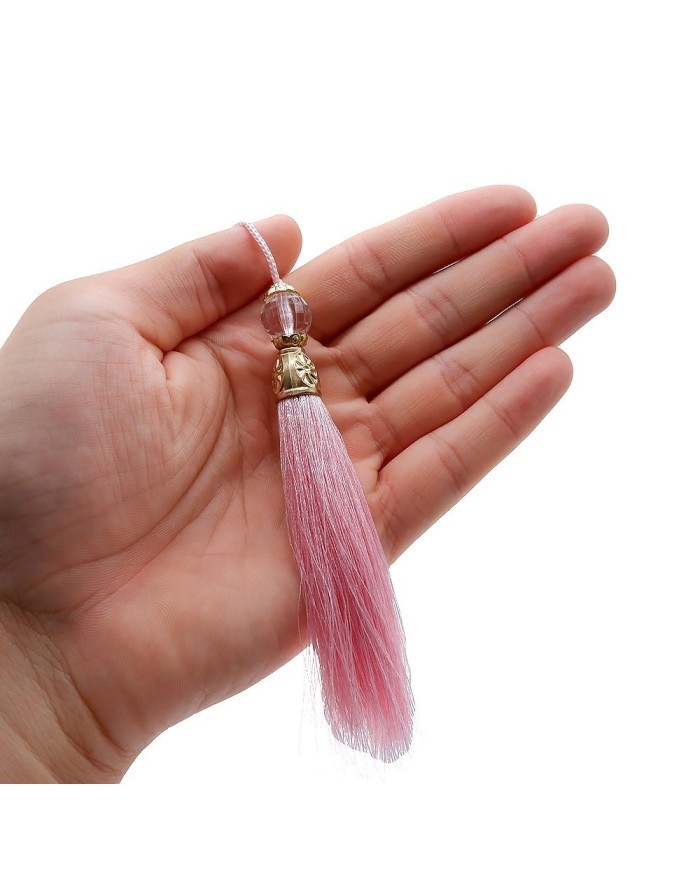 100 ADET - BONCUKLU PÜSKÜL PEMBE - 10 CM - A